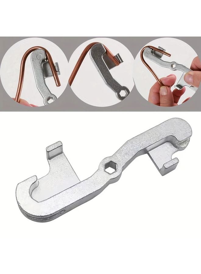 Silvery Oil Pipe Bending Tool Heavy Duty Adjustable Angle Brake Line Former - Image 1